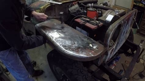 stretched sheet metal with propane torch